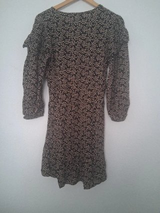 Vestido estampado floral manga larga