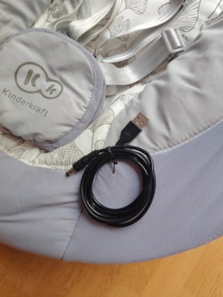 Hamaca Kinderkraft gris con peluche