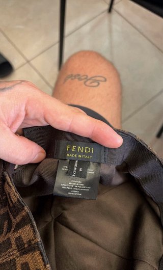 Gorra Fendi Logo FF Marrón Beige