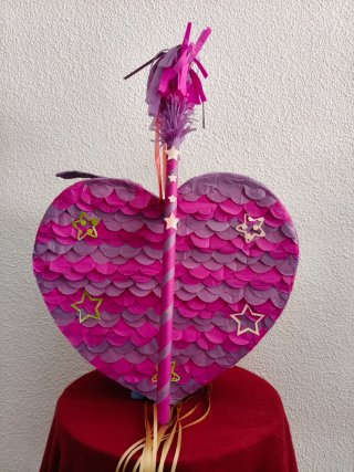 Piñata Corazón guerreras Kpop más palo