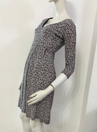 WEEKEND MAX MARA Vestito abito nero margherite
