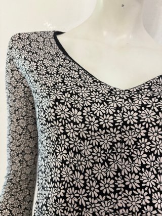 WEEKEND MAX MARA Vestito abito nero margherite