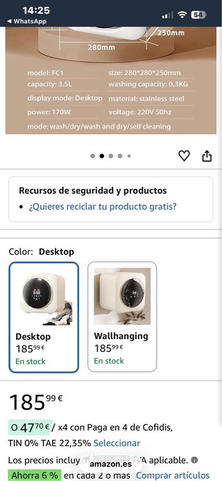 Lavadora-Secadora Compacta