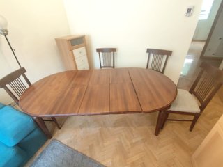 Mesa Comedor Extensible + 4 Sillas Madera