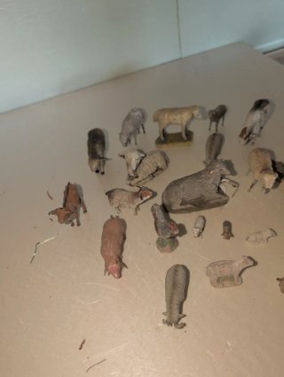 Lote animales belén terracota antiguos