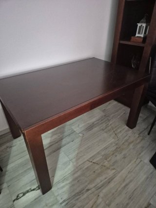 Mesa extensible madera maciza wengue