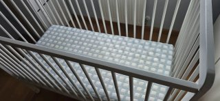 Cuna de madera blanca 60x120 SIN COLCHÓN.