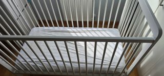 Cuna de madera blanca 60x120 SIN COLCHÓN.