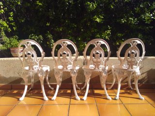 Conjunto Mesa y Sillas Jardín Victoriano