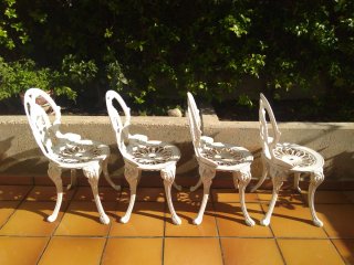 Conjunto Mesa y Sillas Jardín Victoriano
