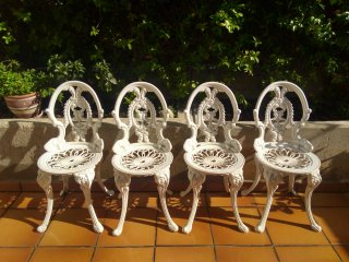 Conjunto Mesa y Sillas Jardín Victoriano