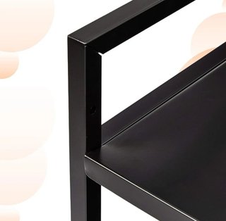 Amazon Basics Carro metálico con 3 niveles, Negro