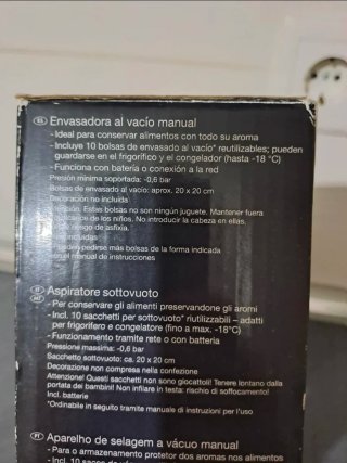Envasadora al vacío manual SilverCrest