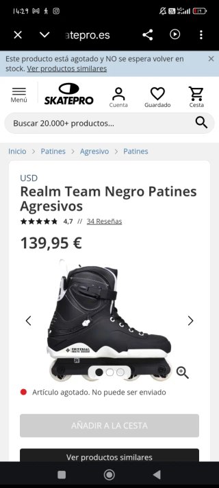 Patines agresivos negros nuevos