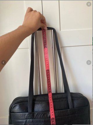 Bolso Tula Cuero auténtico Negro Vintage Y2K