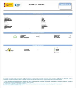 Informe DGT Coche - Evita Estafas