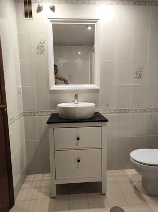Armario lavabo IKEA HEMNES blanco 2 cajones