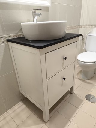 Armario lavabo IKEA HEMNES blanco 2 cajones