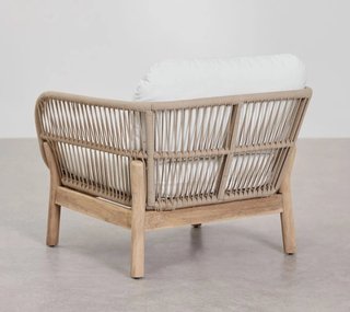 Sklum Sillón de jardín en madera acacia y cuerda