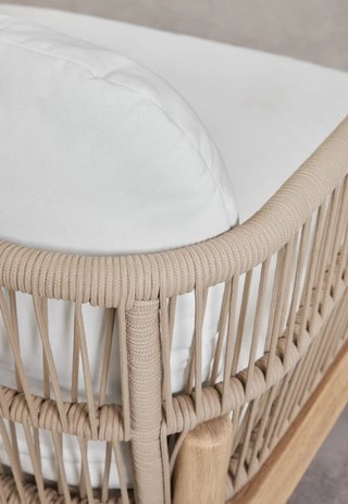 Sklum Sillón de jardín en madera acacia y cuerda