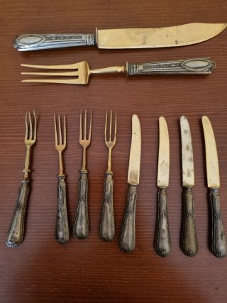 Cubiertos Vintage Metálicos