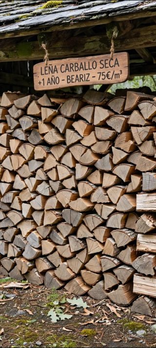 Leña para chimenea o barbacoa seca más de un año