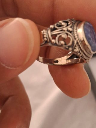 Anillo Plata Piedra Azul