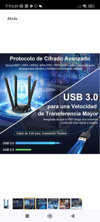 Adaptador WiFi USB NEWFAST AC1300