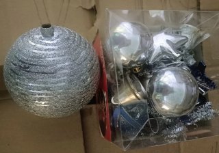 Decoración Navidad Plata y Blanco