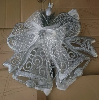 Decoración Navidad Plata y Blanco