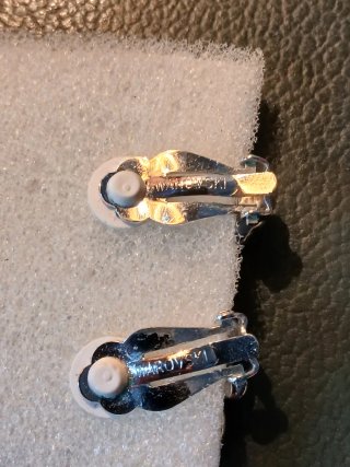 Pendientes brillantes clip Swarovski vintage .