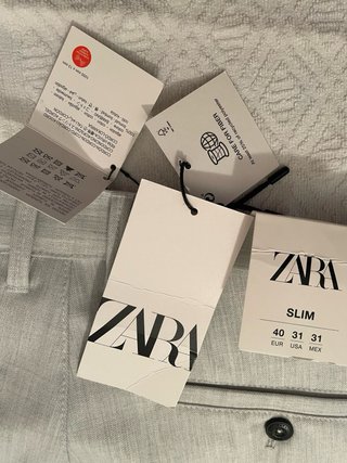 Pantaloni Zara Uomo Slim Grigio M