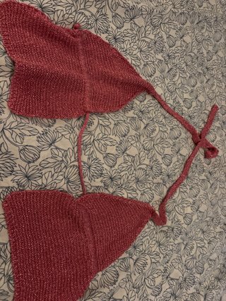 Conjunto falda y top rosa brillante