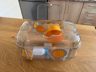 Jaula Hámster Plástico Transparente Naranja