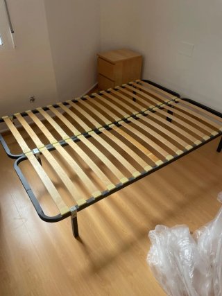 Somier Ikea 135cm Metal y Madera