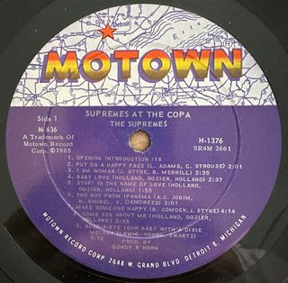 THE SUPREMES VINILO LP THE COPA MOTOWN