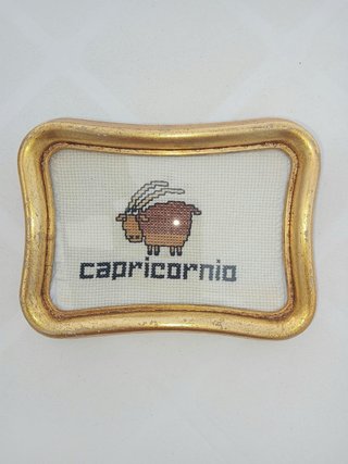 Cuadro punto de cruz Capricornio