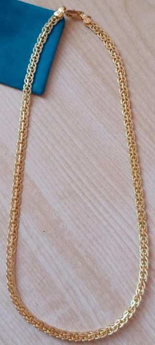 Collana placcata oro 750 18k 45cm nuova