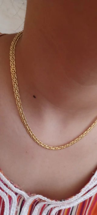 Collana placcata oro 750 18k 45cm nuova