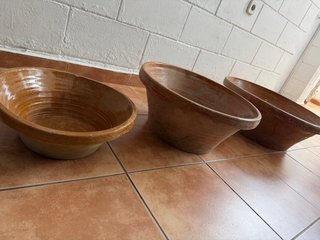Juego de 3 Lebrillos de barro