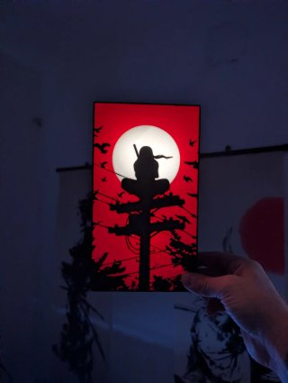Lámpara Decorativa Silueta Roja