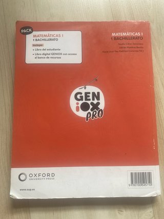 Matemáticas I 1 Bachillerato : Geniox