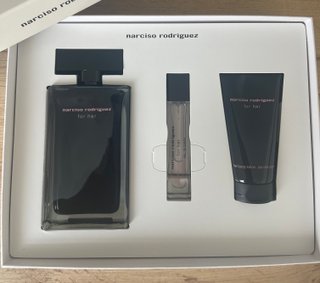 Narciso Rodriguez for her perfume y body milk.