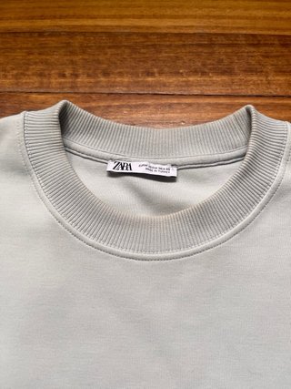 Camiseta Oversize Zara Gris
