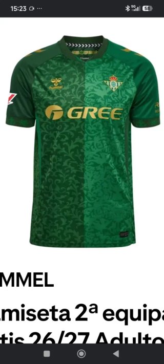 Camiseta Real Betis 2ª Equipación 26/27 Hummel