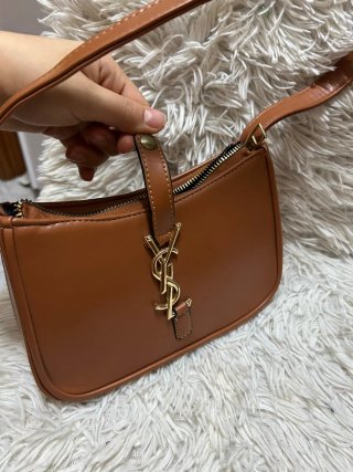 Bolso bandolera YSL marrón camel