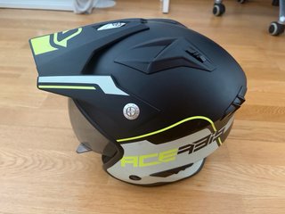 Casco Jet Acebis Talla L Negro Amarillo
