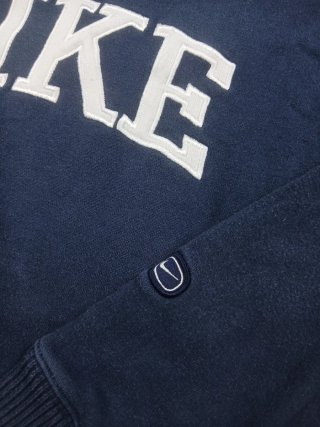 Felpa Nike Vintage Blu Navy Ricamata Spellout Boxy