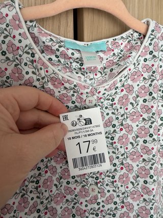 Mono corto floral niña Obaïbi