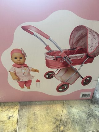 Carrito de muñeca Bébé Léa con accesorios